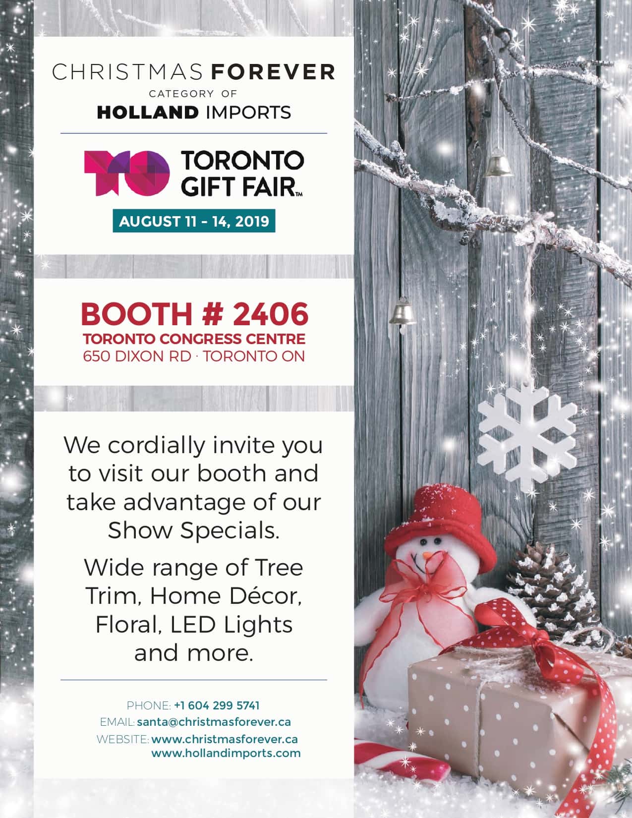 Visit Us At The 2019 Fall Toronto Gift Fair August 1114 Holland Imports